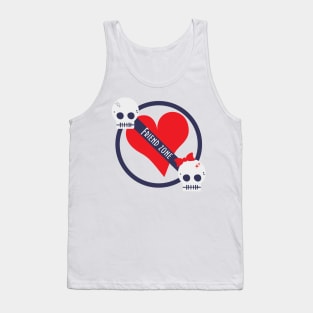 Friend Zone Friendzone sign with skulls Tank Top